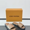 Louis Vuitton Men's Brown Leather Slide Comfort Mule