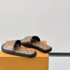 Louis Vuitton Men's Brown Leather Slide Comfort Mule