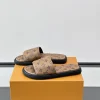 Louis Vuitton Men's Brown Leather Slide Comfort Mule