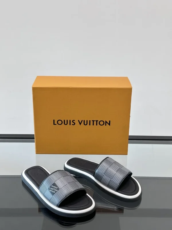 Louis Vuitton Men's LV Easy Mules Leather Slides