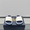 Louis Vuitton Men's White Leather Slide