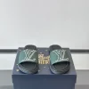 Louis Vuitton Miami Mule Men's Green Canvas Slide