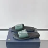 Louis Vuitton Miami Mule Men's Green Canvas Slide