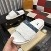 Louis Vuitton Miami Mule Men's White Cowhide Slide