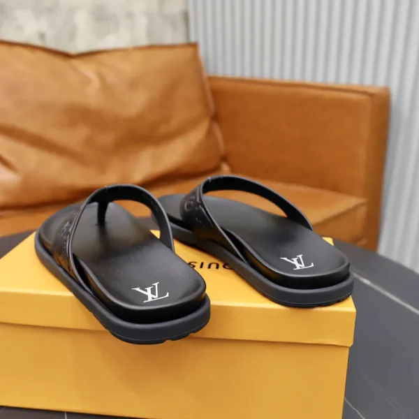 Louis Vuitton Mirabeau Men's Black Leather Sandal