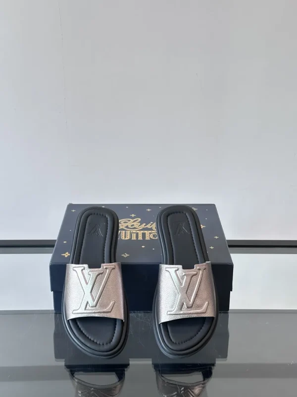 Louis Vuitton Portofino Mule Men's Black Leather Slide