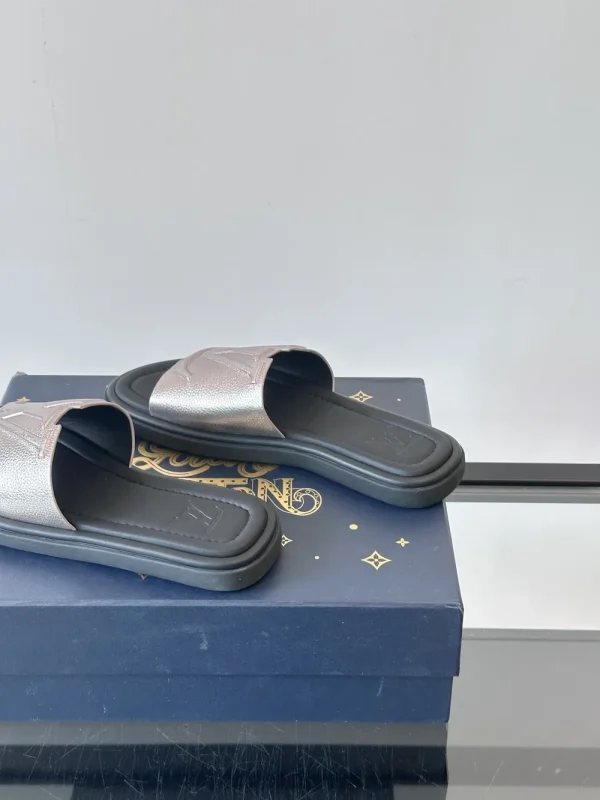 Louis Vuitton Portofino Mule Men's Black Leather Slide
