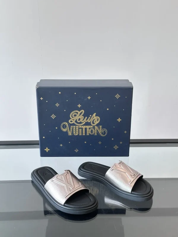 Louis Vuitton Portofino Mule Men's Black Leather Slide