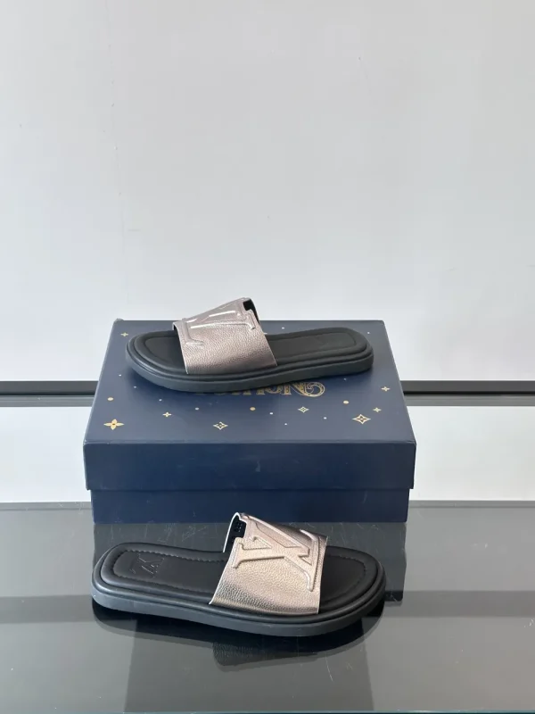 Louis Vuitton Portofino Mule Men's Black Leather Slide