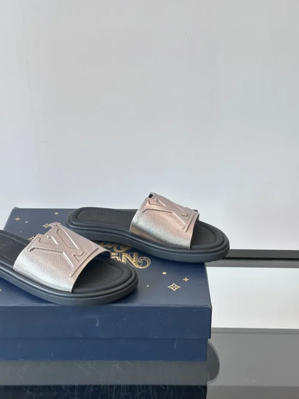 Louis Vuitton Portofino Mule Men's Black Leather Slide