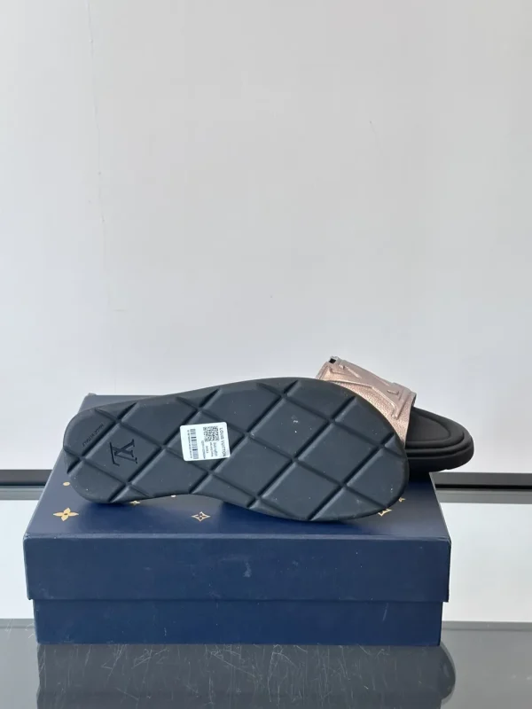 Louis Vuitton Portofino Mule Men's Black Leather Slide