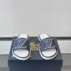 Louis Vuitton Portofino Mule Blue Canvas Slide