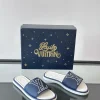 Louis Vuitton Portofino Mule Blue Canvas Slide