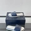 Louis Vuitton Portofino Mule Blue Canvas Slide