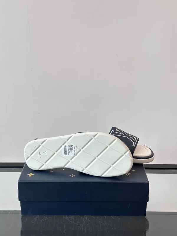 Louis Vuitton Portofino Mule Blue Canvas Slide