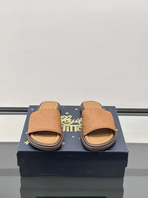 Louis Vuitton Portofino Mule Brown Leather Slide
