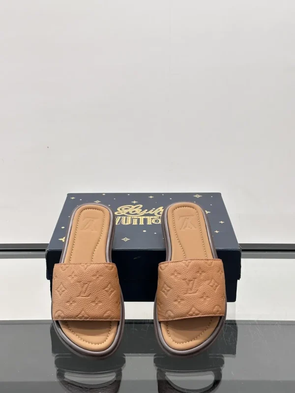 Louis Vuitton Portofino Mule Brown Leather Slide