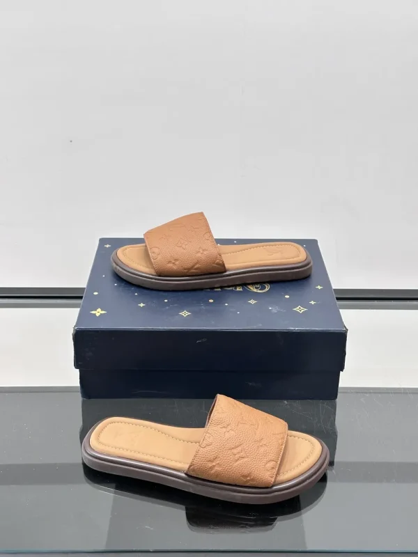 Louis Vuitton Portofino Mule Brown Leather Slide