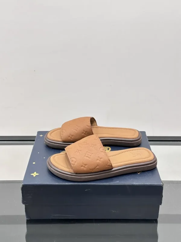 Louis Vuitton Portofino Mule Brown Leather Slide