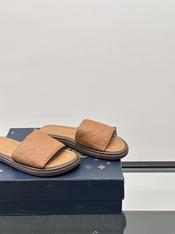 Louis Vuitton Portofino Mule Brown Leather Slide