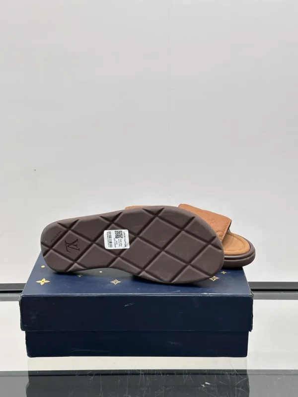 Louis Vuitton Portofino Mule Brown Leather Slide