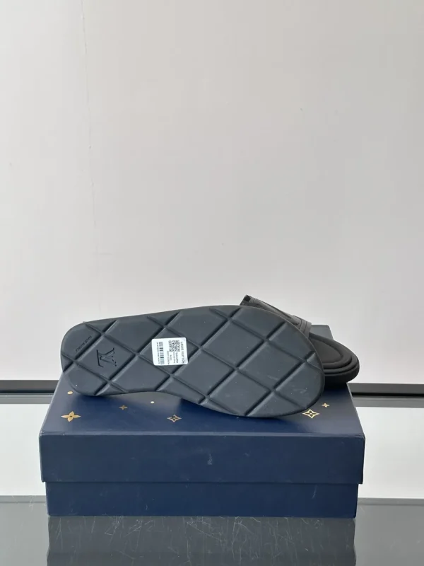 Louis Vuitton Portofino Mule Men's Slide Black Leather
