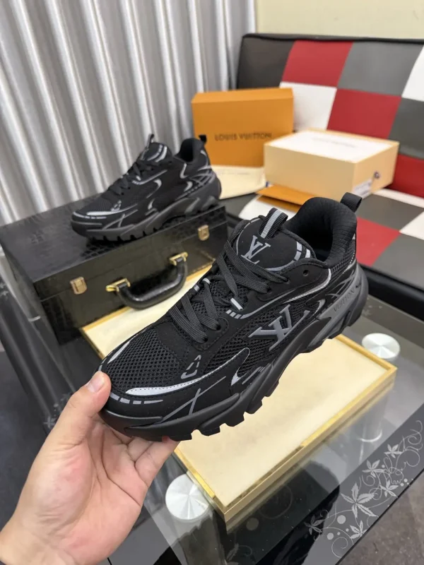 Louis Vuitton Tatic Runner Black Leather Sneaker