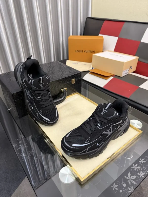 Louis Vuitton Tatic Runner Black Leather Sneaker