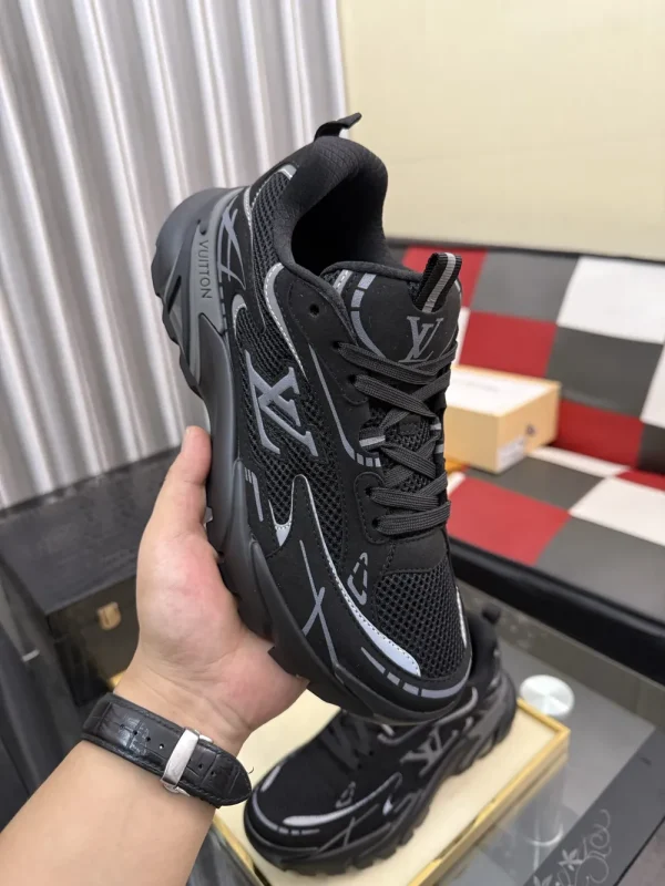 Louis Vuitton Tatic Runner Black Leather Sneaker
