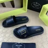 Luxearchive Prada Leather Buckle Slide