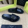 Luxearchive Prada Leather Buckle Slide