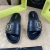 Luxearchive Prada Leather Buckle Slide