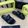 Luxearchive Prada Leather Slide Sandal - Midnight Black