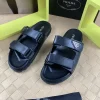 Luxearchive Prada Leather Slide Sandal - Midnight Black