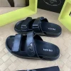 Luxearchive Prada Leather Slide Sandal - Midnight Black