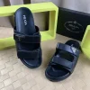 Luxearchive Prada Leather Slide Sandal - Midnight Black