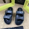Luxearchive Prada Leather Slide Sandal - Midnight Black
