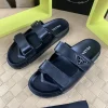 Luxearchive Prada Leather Slide Sandal - Midnight Black