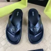 Prada Men's Black Leather Thong Sandal