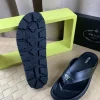 Prada Men's Black Leather Thong Sandal