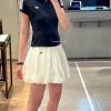 Adidas Originals Women's 3-Stripes Polo Shirt- BLACK/WHITE