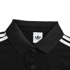 Adidas Originals Women's 3-Stripes Polo Shirt- BLACK/WHITE