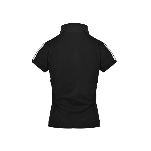 Adidas Originals Women's 3-Stripes Polo Shirt- BLACK/WHITE