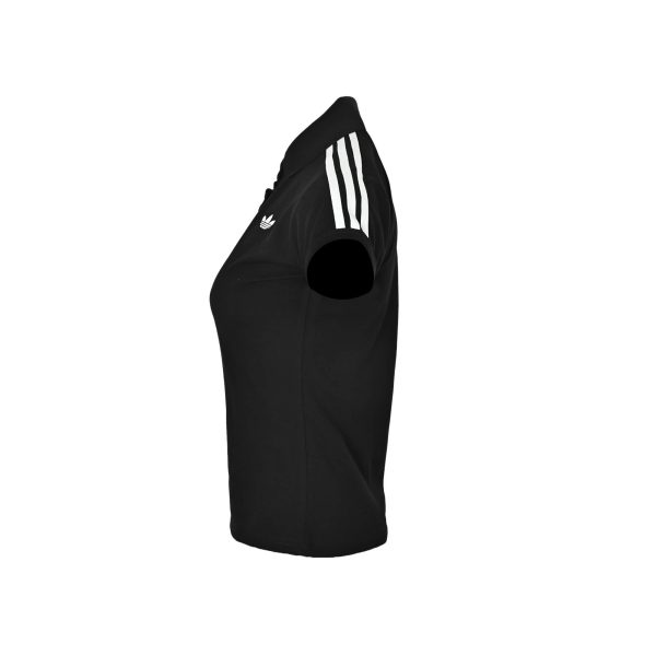 Adidas Originals Women's 3-Stripes Polo Shirt- BLACK/WHITE