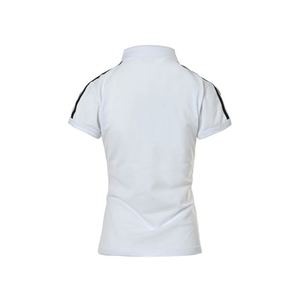 Adidas Originals Women's 3-Stripes Polo Shirt- WhiteBlack (5) Adidas Originals Women's 3-Stripes Polo Shirt- White/Black