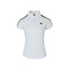 Adidas Originals Women's 3-Stripes Polo Shirt- WhiteBlack (6) Adidas Originals Women's 3-Stripes Polo Shirt- White/Black