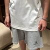 Balenciaga Political Campaign Sweatshorts- Grey Melange (1) Balenciaga Political Campaign Sweatshorts- Grey Melange