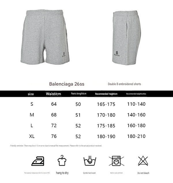 Balenciaga Political Campaign Sweatshorts- Grey Melange (1) Balenciaga Political Campaign Sweatshorts- Grey Melange