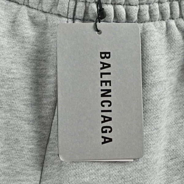 Balenciaga Political Campaign Sweatshorts- Grey Melange (2) Balenciaga Political Campaign Sweatshorts- Grey Melange