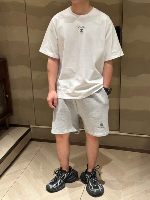 Balenciaga Political Campaign Sweatshorts- Grey Melange (3) Balenciaga Political Campaign Sweatshorts- Grey Melange
